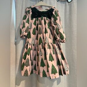 Pink Chicken Christmas tree dress with sequin details - perfect condition